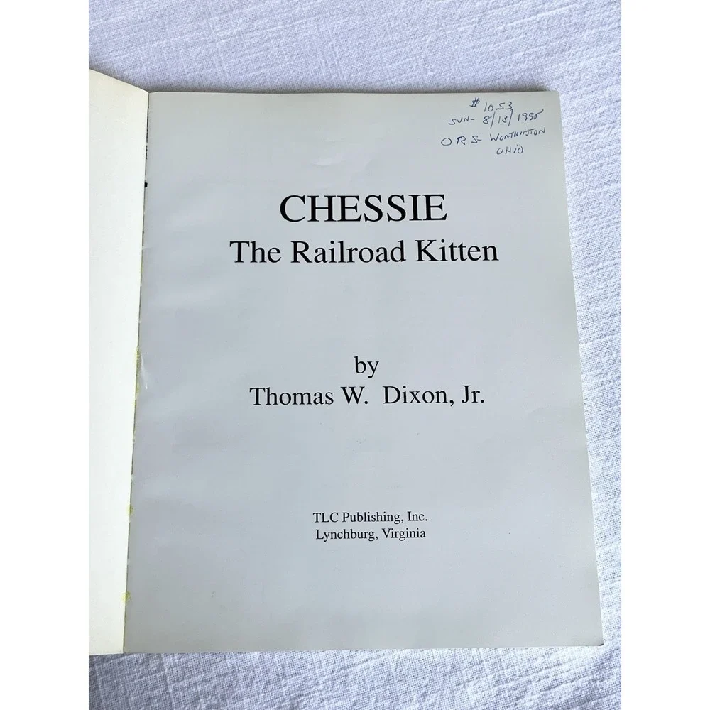 Vintage Chessie The Railroad Kitten PB Thomas W Dixon Jr Sixth Printing‎ 1994